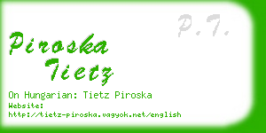 piroska tietz business card